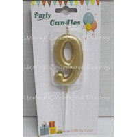 Свічка цифра золота "9"