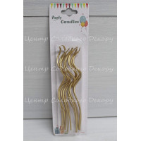Свічка спіраль 10 шт золото