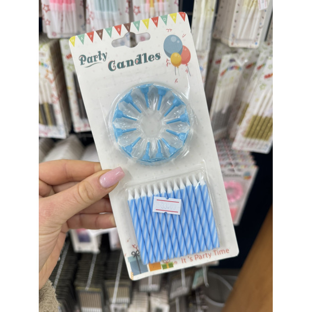 Свічки 24 шт довга пачка