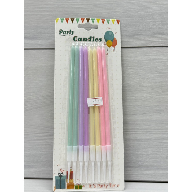 Свічки 8 шт пастель