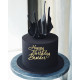 Топер пластик "Happy birthday brother"-золото