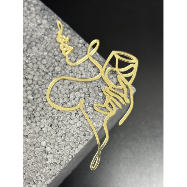 Топер пластик №4-золото