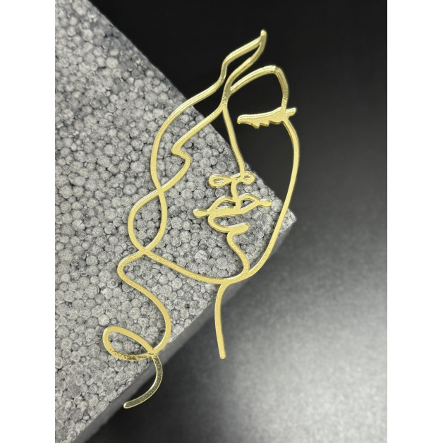 Топер пластик №6-золото