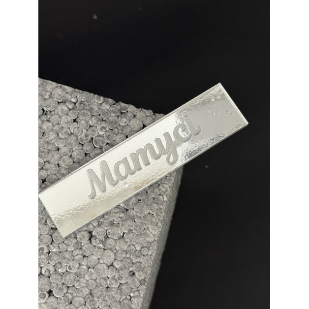 Топер пластик "Матусі"-срібло