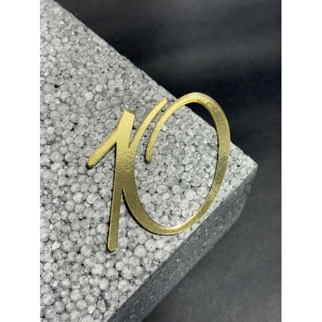 Топер пластик "10"-золото