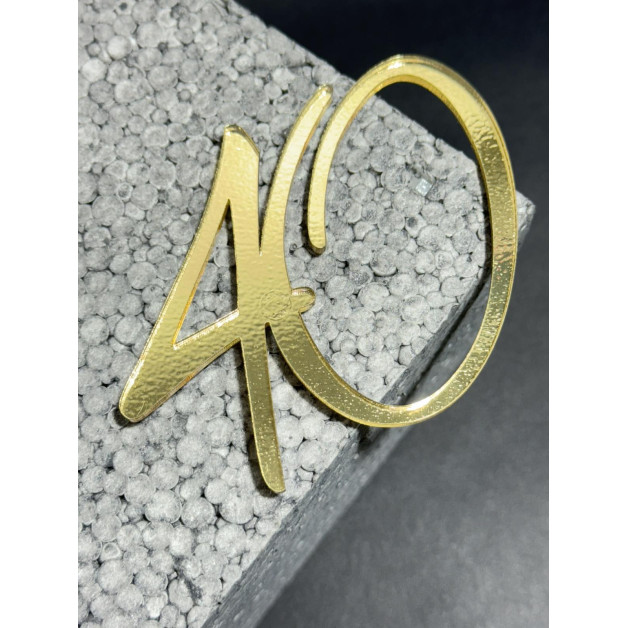 Топер пластик "40"-золото