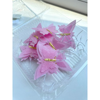 Вафельні метелики рожеві 12 шт