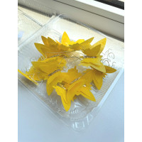 Вафельні метелики жовті 12 шт