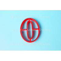 Вирубка цифра 0  пластик H10 см