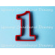 Вирубка цифра 1 пластик H10 см