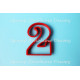 Вирубка цифра 2 пластик H10 см