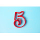 Вирубка цифра 5 пластик H8 см