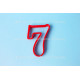 Вирубка цифра 7  пластик H10 см