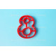 Вирубка цифра 8  пластик H10 см