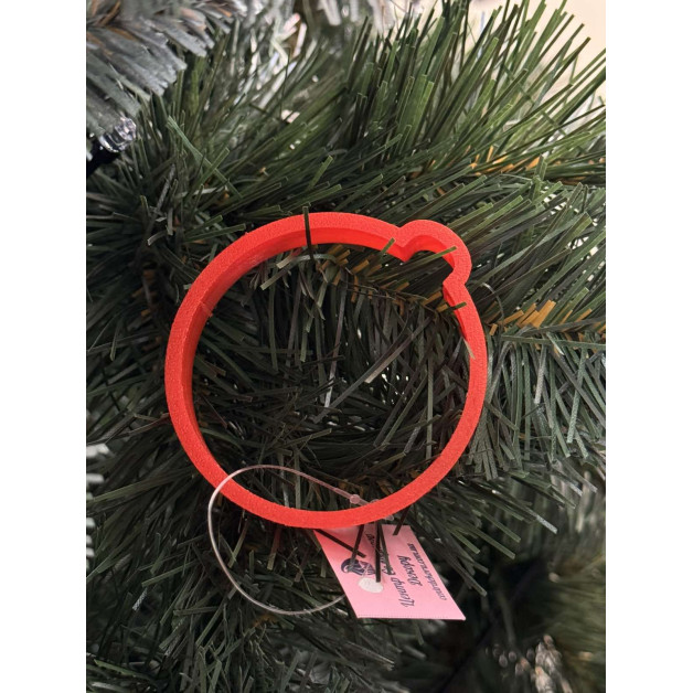 Вирубка новорічна іграшка куля. 7см