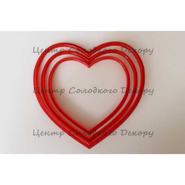 Вирубка серце класичне 10 см , коло 11,5