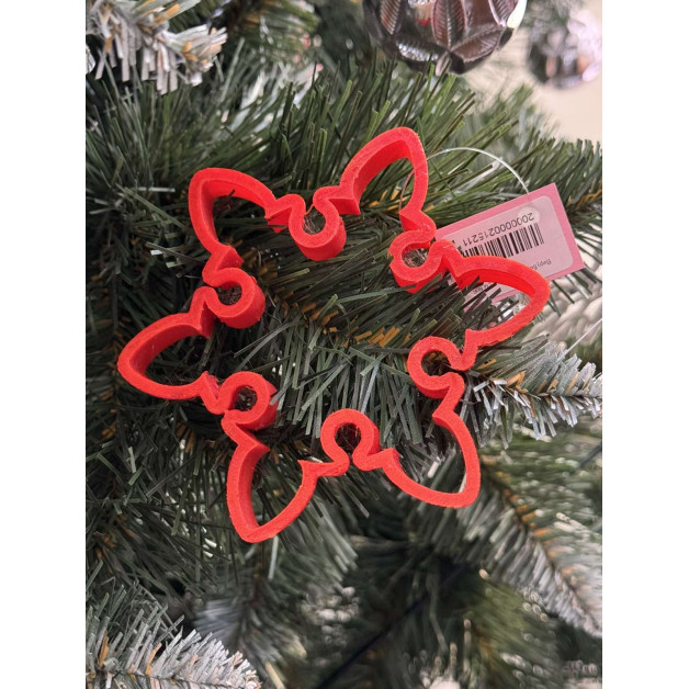 Вирубка сніжинка 10 см №6