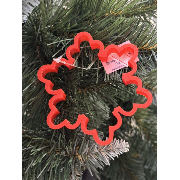 Вирубка сніжинка 10 см 9 см кругла