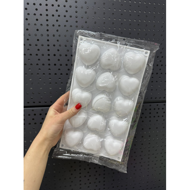 форма для євродесертів CUPYDO серця 4,5 см 15 шт на планшеті