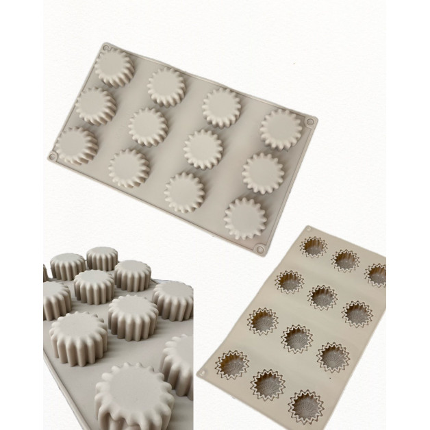 форма для євродесертів Сфери текстура зірочка 12 шт