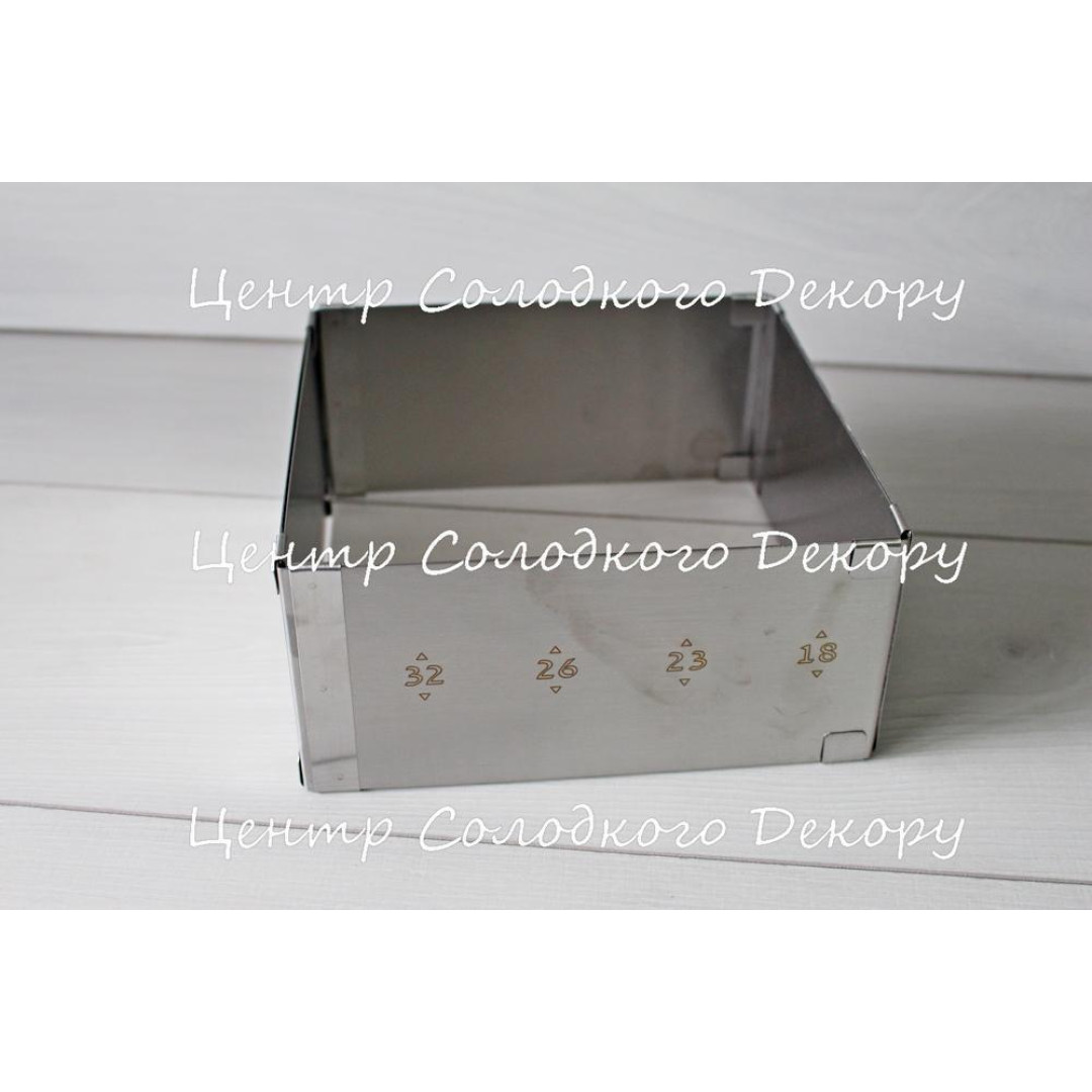 форма розсувна квадратна H8,5см 18*18-32*32 см