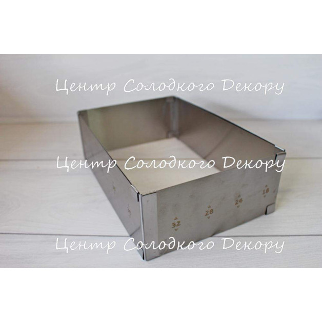 форма розсувна прямокутна H8,5см 18-30 см 32-50см