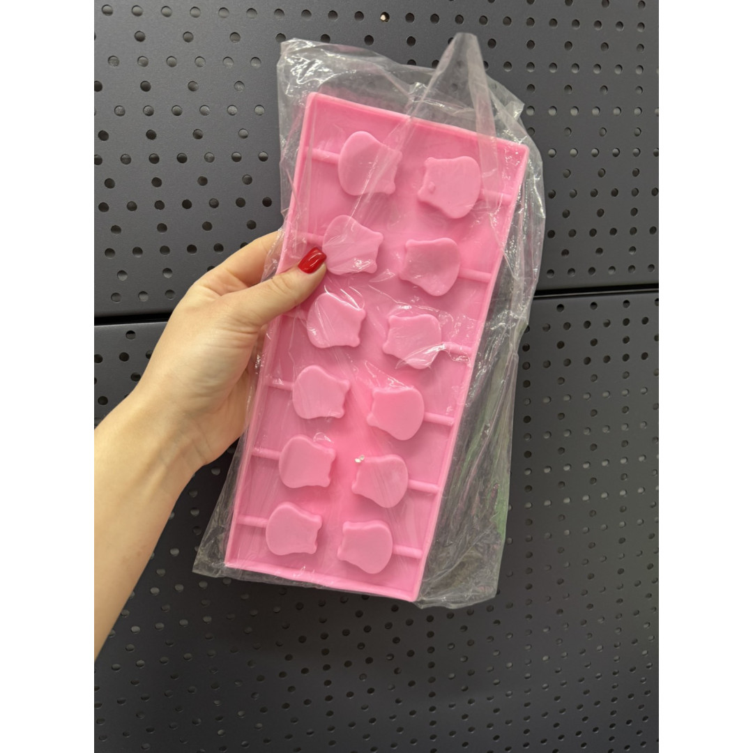 форма силіконова для цукерків-льодяників на паличці квіточка