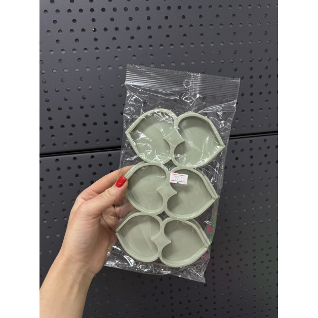 форма силіконова для льодяників серце 6 шт