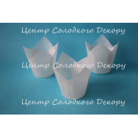 капсули на кекси тюльпани білі 20 шт