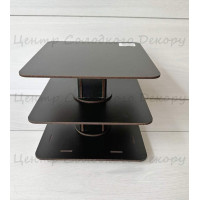 підставка ДВП 3-х повер. кубик рубик чорна