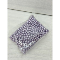 посипка дуті рисові кульки 5 мм лавандові перламутр. 50 грам