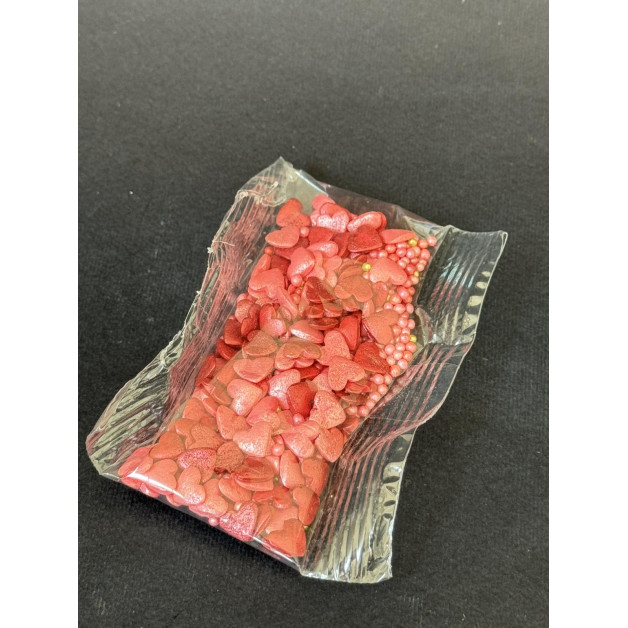 посипка перламутровий мікс з серцями №1 15 грам