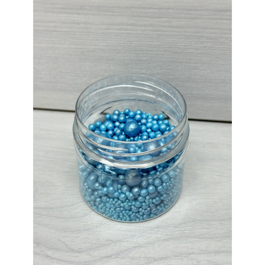 посипка перлини блакитні 2-10 мм 100 грам