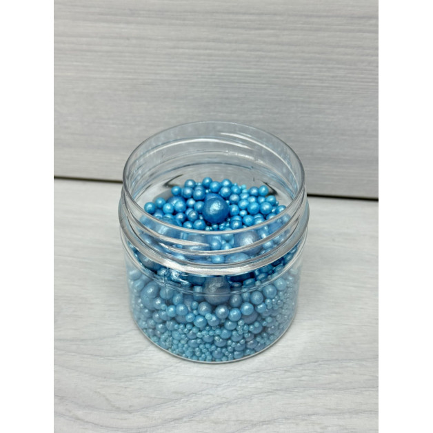 посипка перлини блакитні 2-10 мм 100 грам