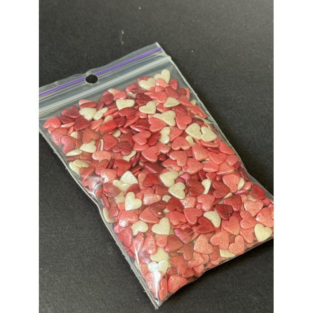 посипка серця мікс перламутрові 50грам
