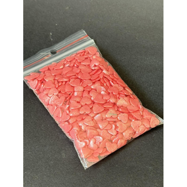 посипка серця рожеві перламутрові 50 грам