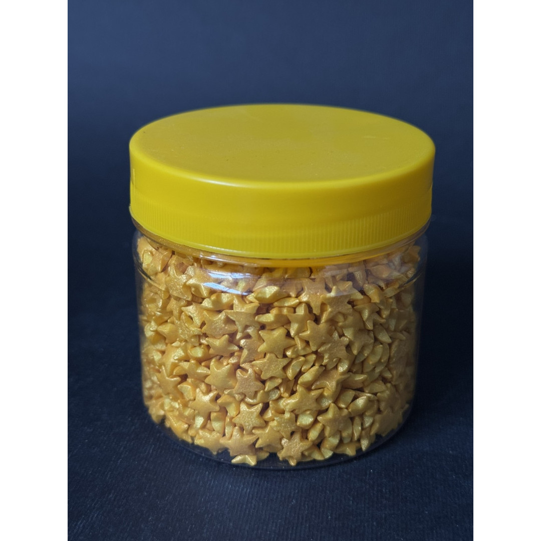 посипка зірочки золоті 100 грам