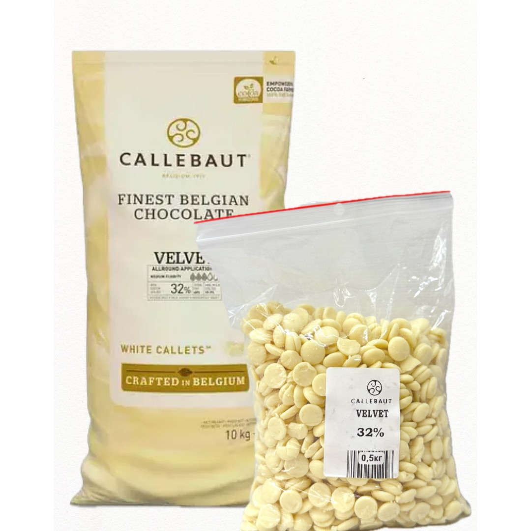 шоколад Callebaut білий VELVET 32% 0.5кг 