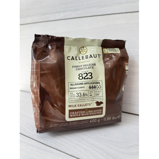 шоколад Callebaut молочний 33,6% 400 грам