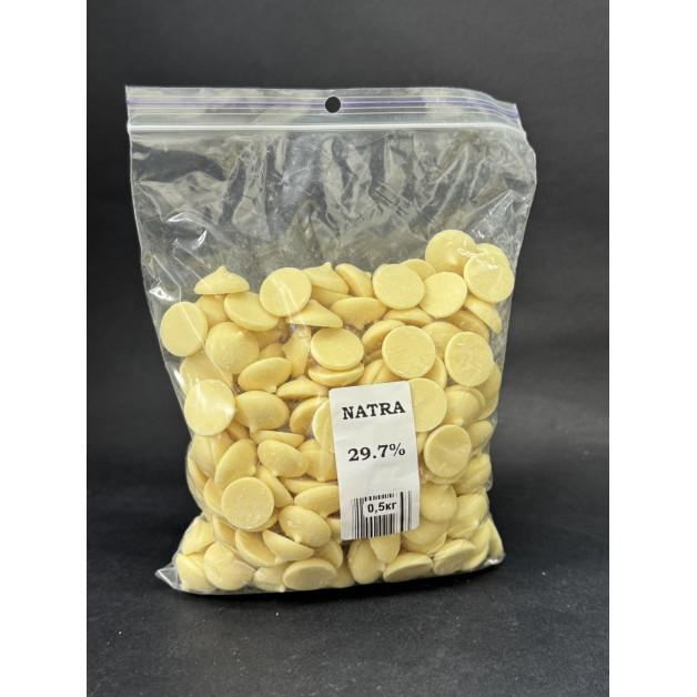 шоколад Natra білий 29,7% 0,5 кг