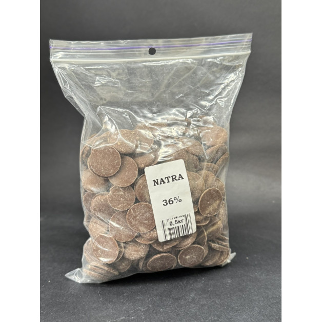 шоколад Natra молочний 36% 0,5 кг