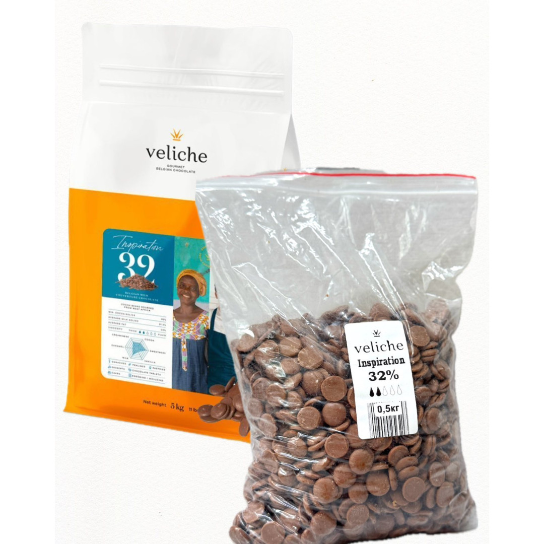 шоколад Veliche молочний 32% 0.5 кг