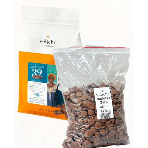 шоколад Veliche молочний 32% 0.5 кг