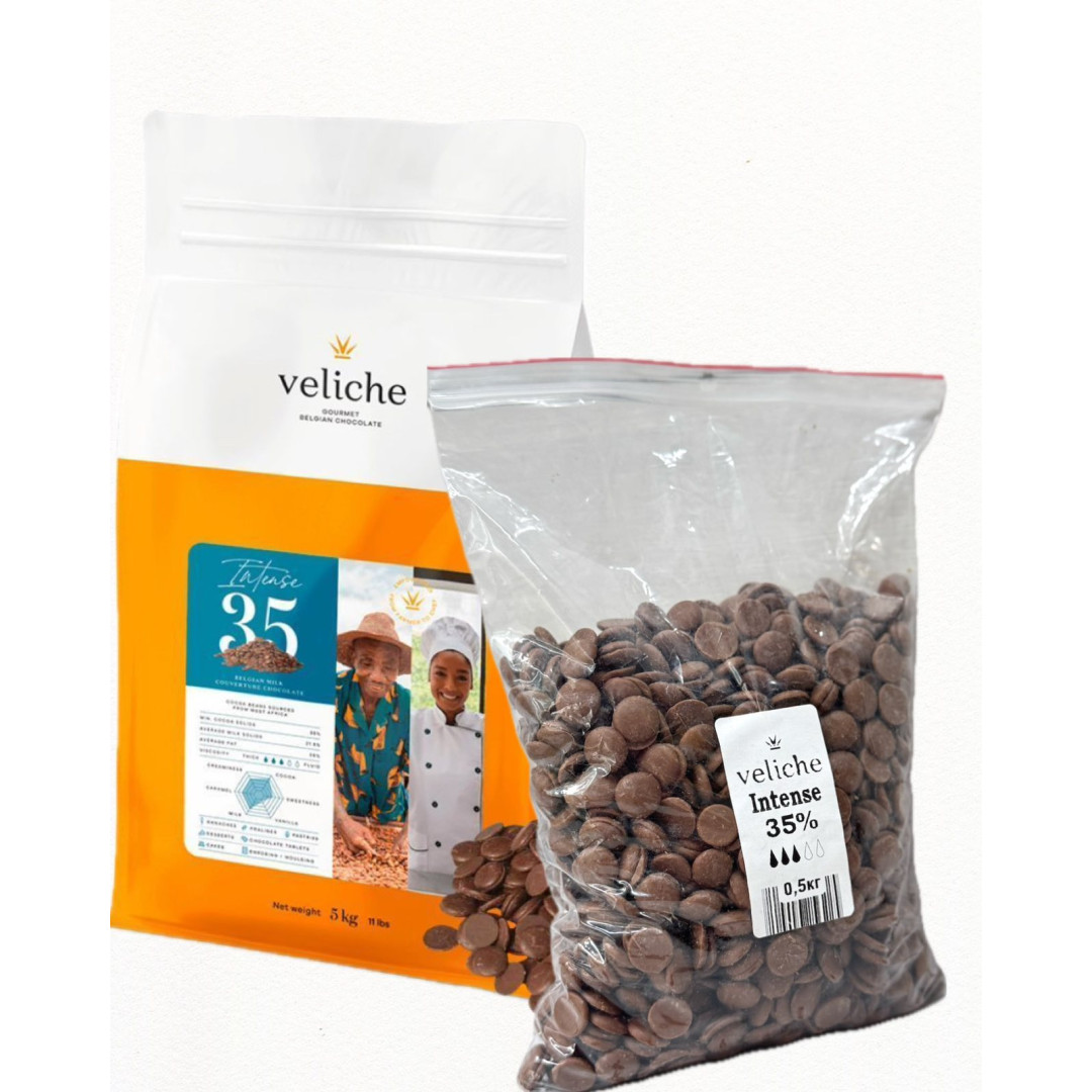 шоколад Veliche молочний 35% 0.5 кг