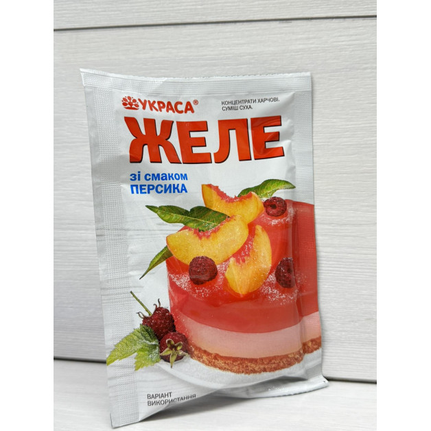 желе персик украса