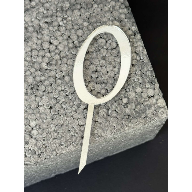 Топер пластик "0"-срібло