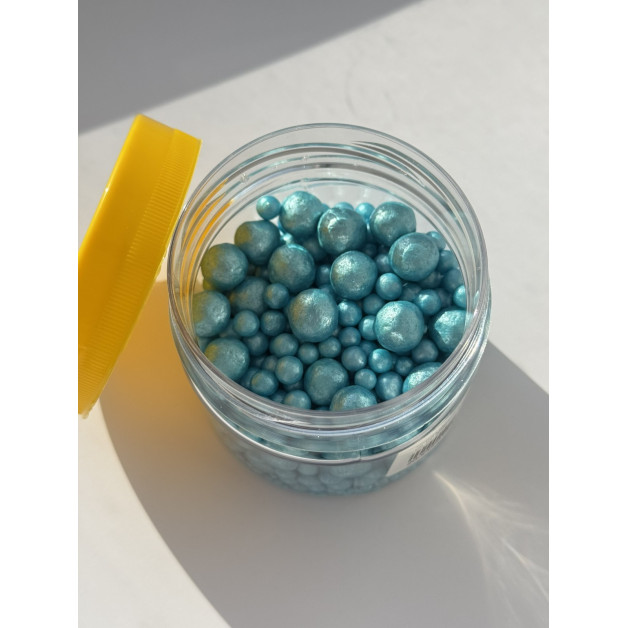 посипка перлини блакитні 2-10 мм 100 грам