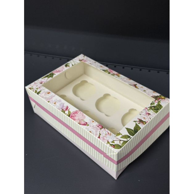 Коробка на 6 кексів ( весна )