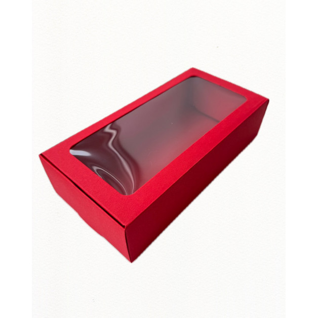 Коробка для макаронс на 12 шт 20*10*5 червон.