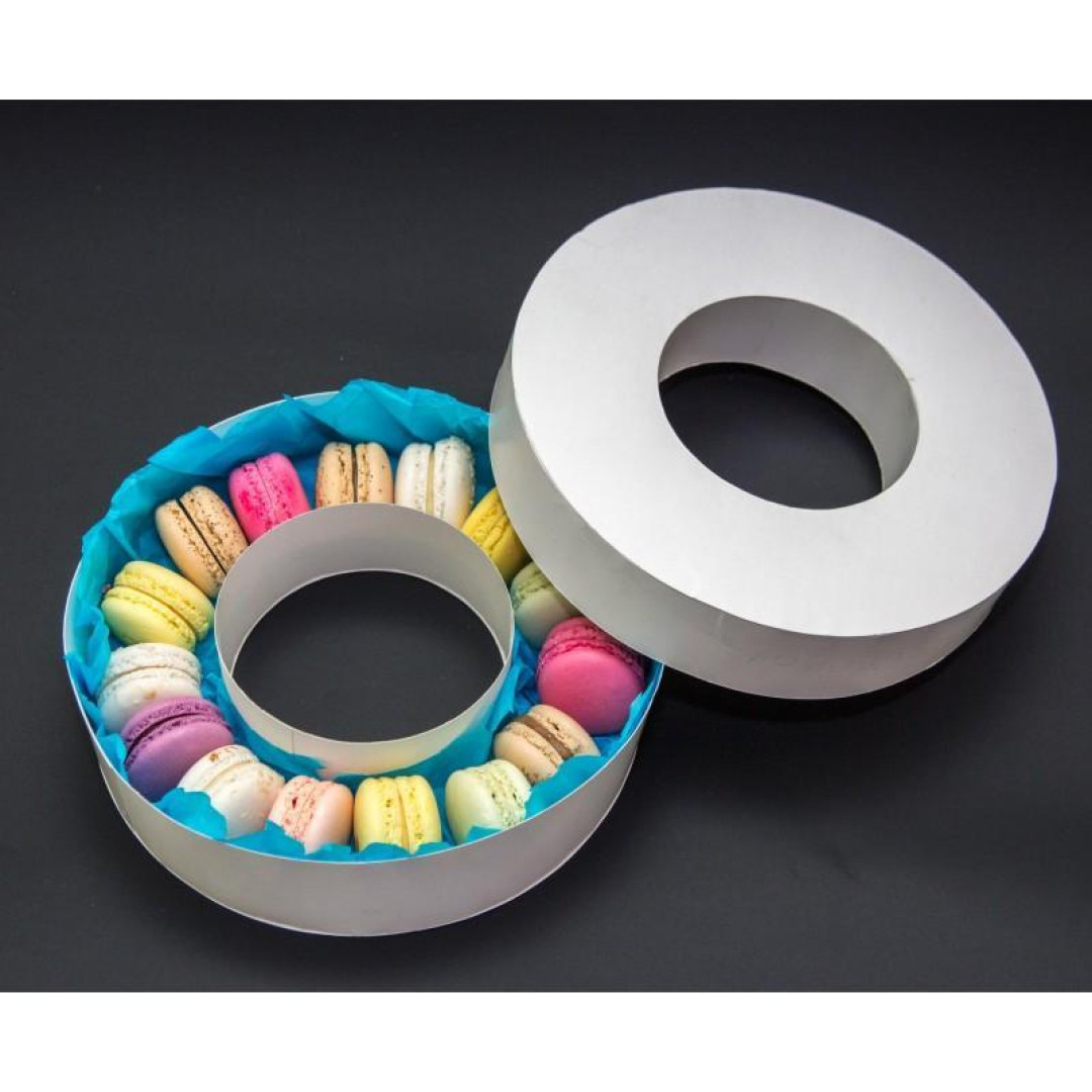 Коробка для макаронс на 15 шт кругла